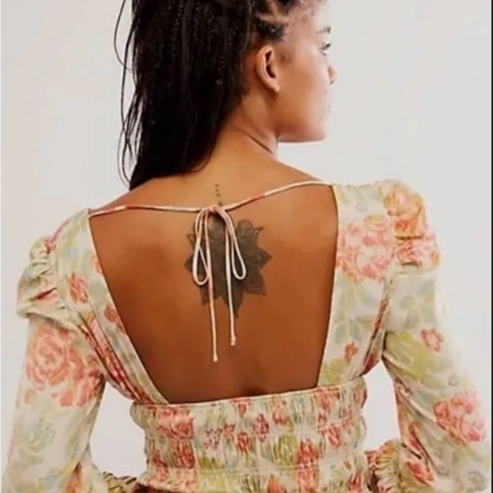 Free People Intimately Smock It To You Bodysuit Size L NWT